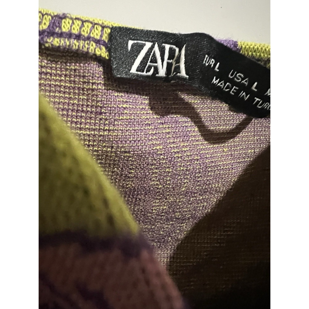 Lime & Purple Floral Lace Bustier Crop Top - Picture 8 of 8
